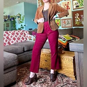Vintage corduroy trousers, red. BFA classics size 6